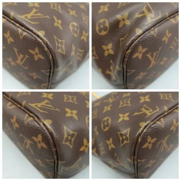 100% Authentic Louis Vuitton Neverfull Brown&Green MM W/P Monogram Shoulder Bag - Picture 8 of 12